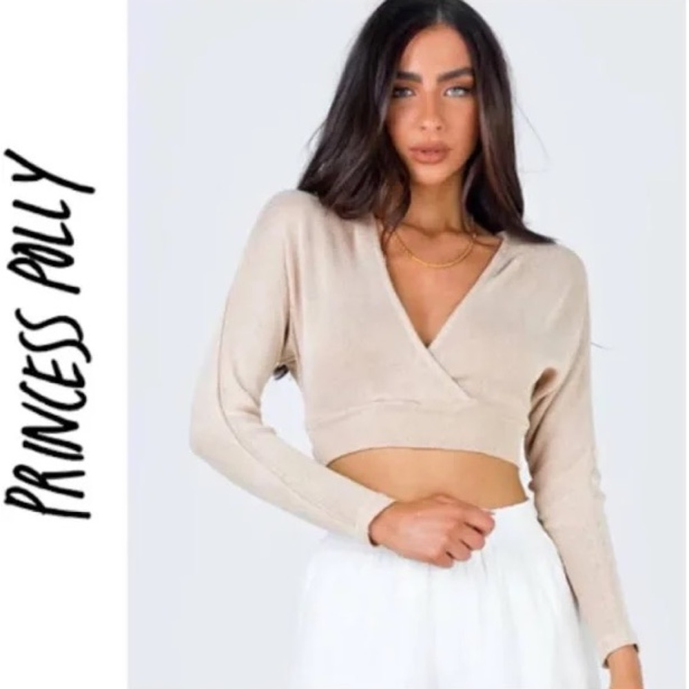White princess Polly sheer knit top